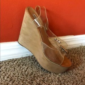 Clear Steve Madden wedges